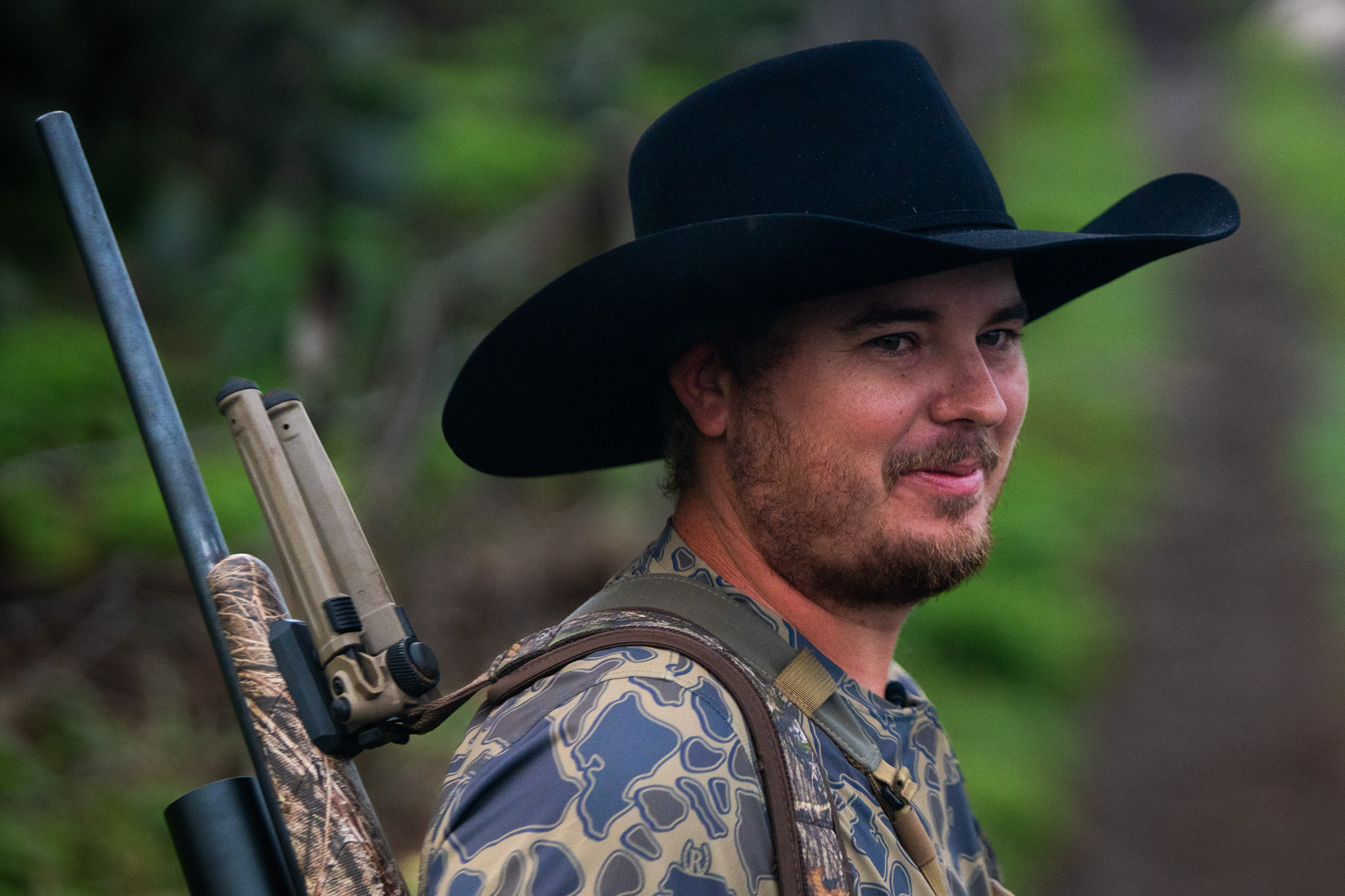 Daniel Jacintho prepares for a guided hunt of axis deer.